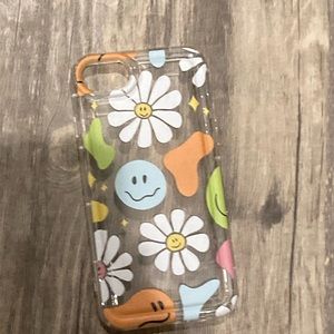 Aesthetic blob and flower phone case